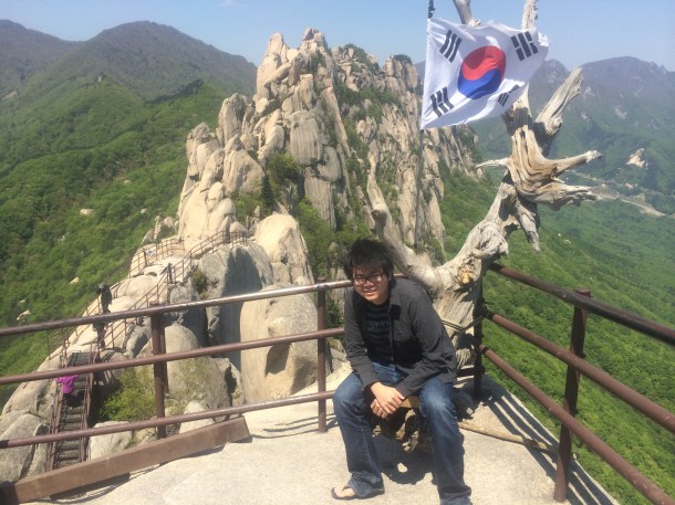 10 me on top of the mountain