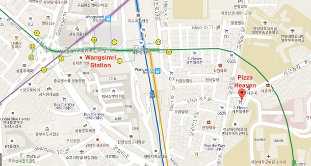 Pizza Heaven map
