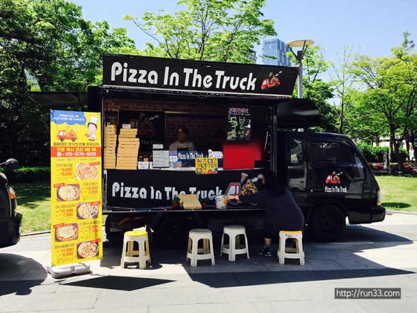 pizza in the truck